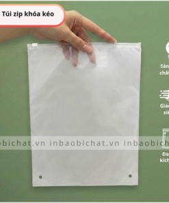 Túi zip khóa kéo lụa mờ HD cao cấp cho shop thời trang thiết kế