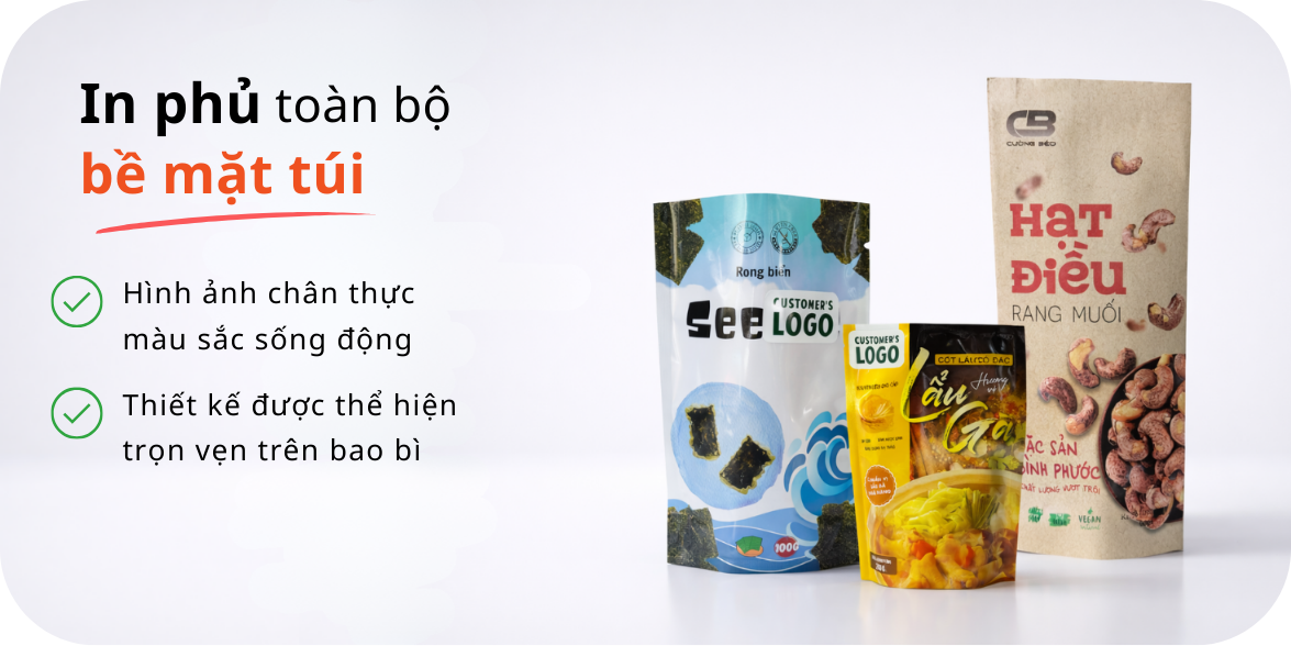 Bao bì in nhiều màu