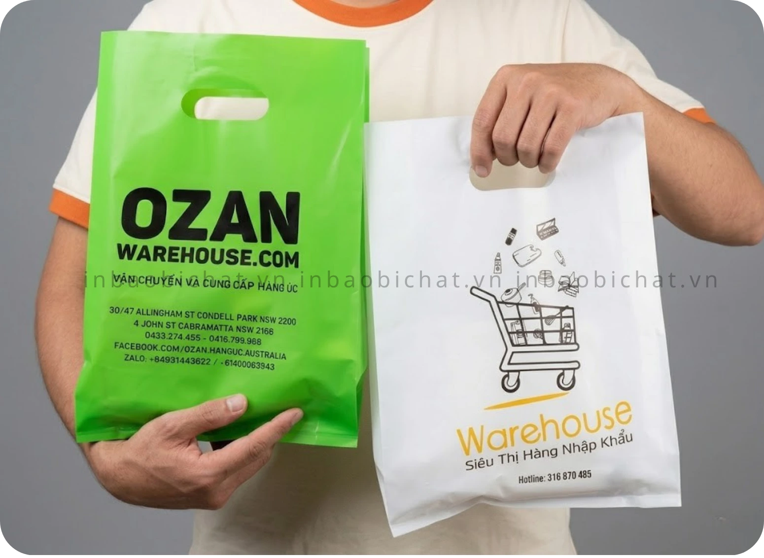 Mẫu túi hột xoài in logo sắc nét giúp nâng tầm thương hiệu cửa hàng
