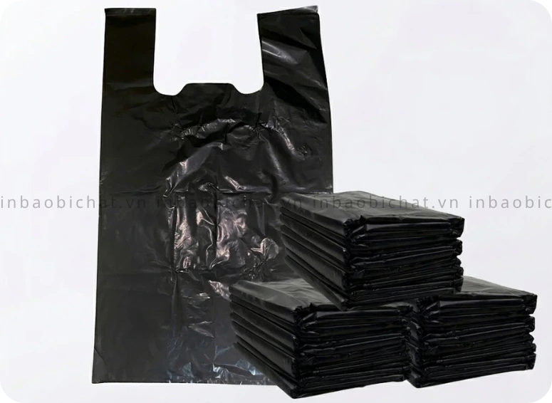 Tổng quan túi PE đen 2 quai bóng dẻo đựng hàng nặng