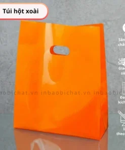 Túi hột xoài màu cam bóng đẹp dùng cho shop và đóng gói sản phẩm