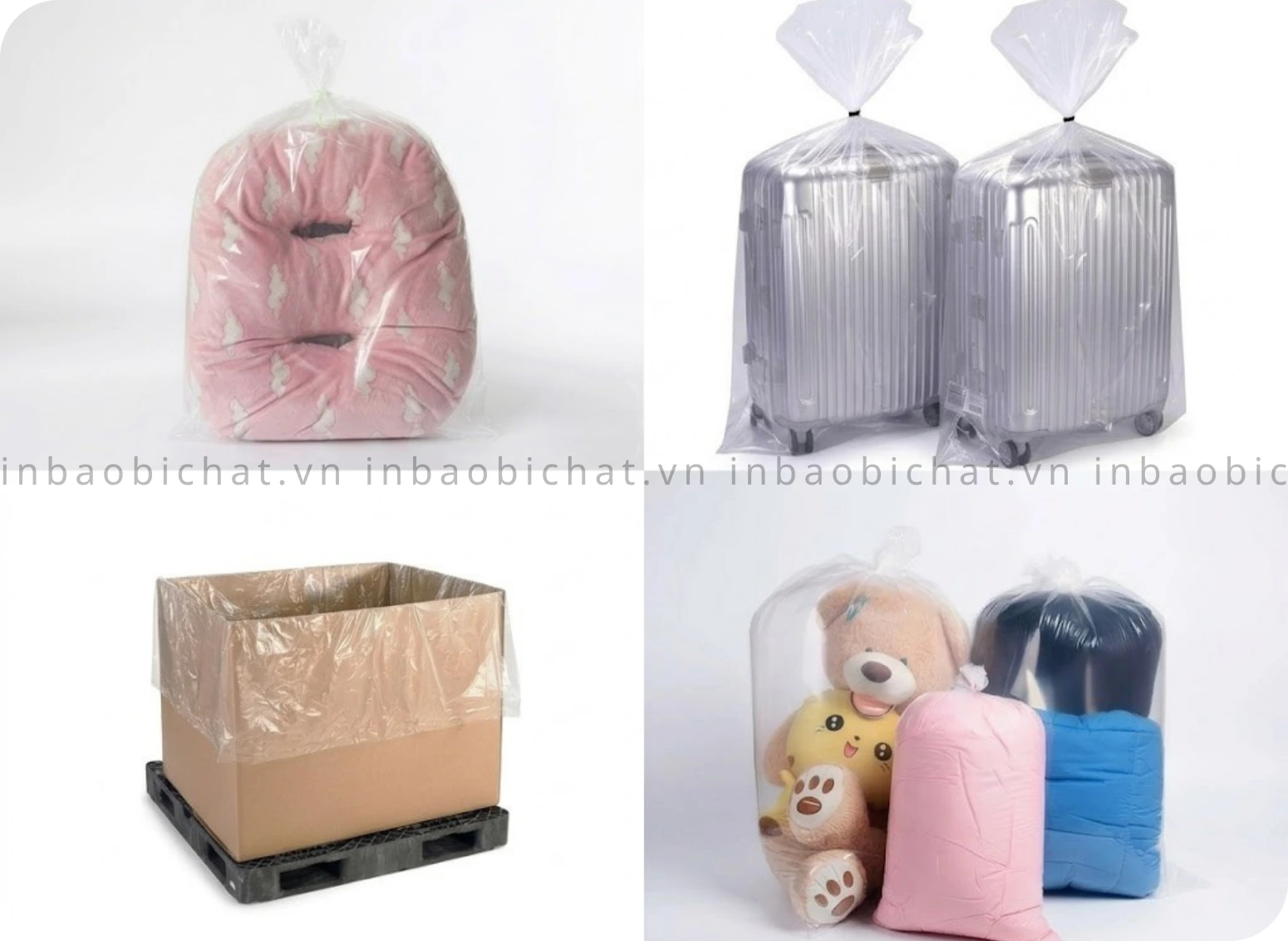 Túi PE dẻo trong suốt nhiều kích thước có sẵn