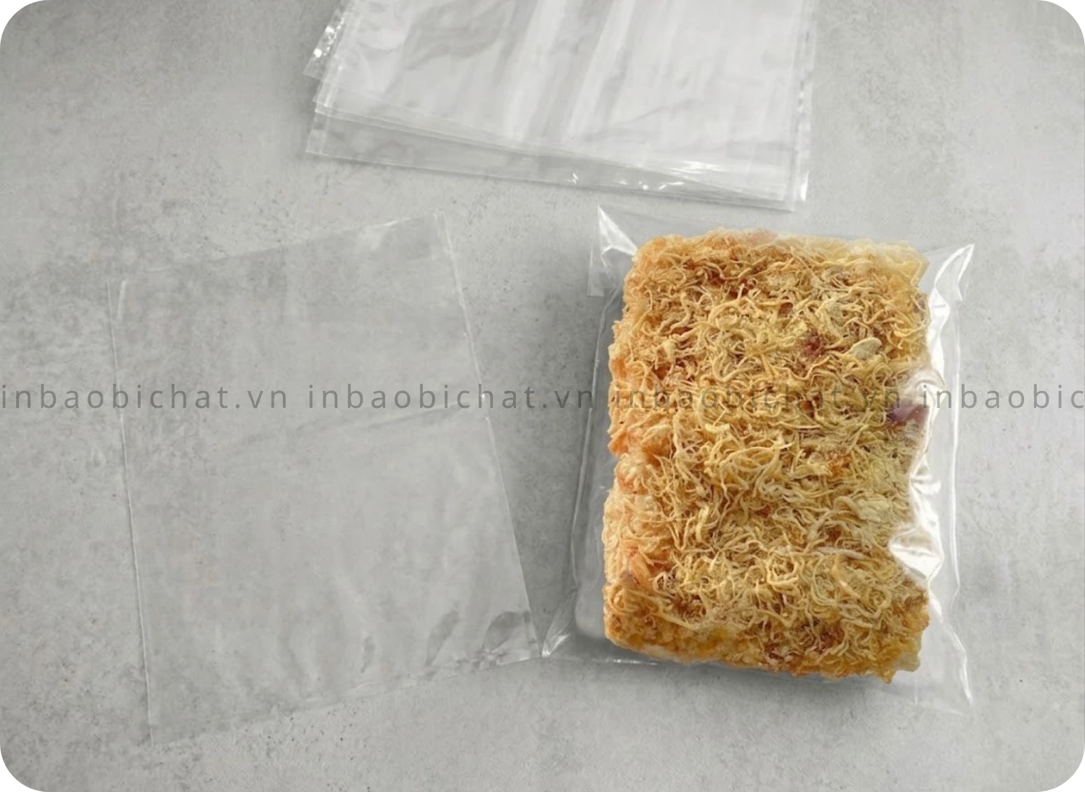 Túi PP bóng kính dùng đóng gói bánh tráng và kẹo, CƠM CHÁY, KHÔ THỰC 