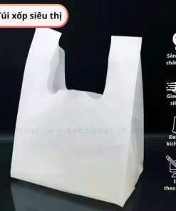 Túi xốp siêu thị trắng sữa nhiều kích thước
