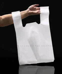 Túi xốp siêu thị màu trắng sữa đựng hàng hóa cho cửa hàng shop siêu thị tạp hóa