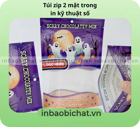 Công nghệ in kỹ thuật số trên túi zip trong suốt màu sắc phức tạp - Bao bì cao cấp in số lượng ít cho doanh nghiệp