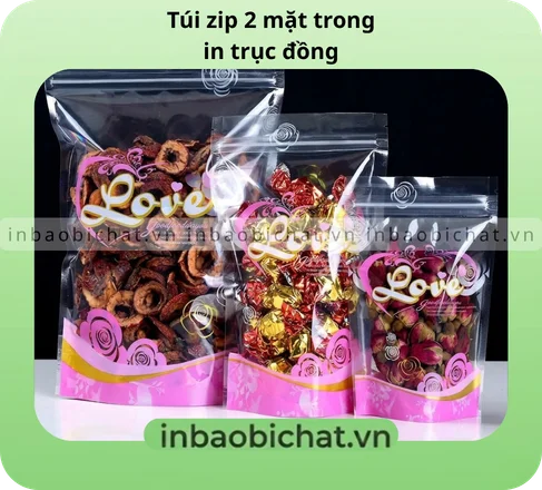 Giải pháp in trục đồng sắc nét trên túi zip trong suốt cho doanh nghiệp