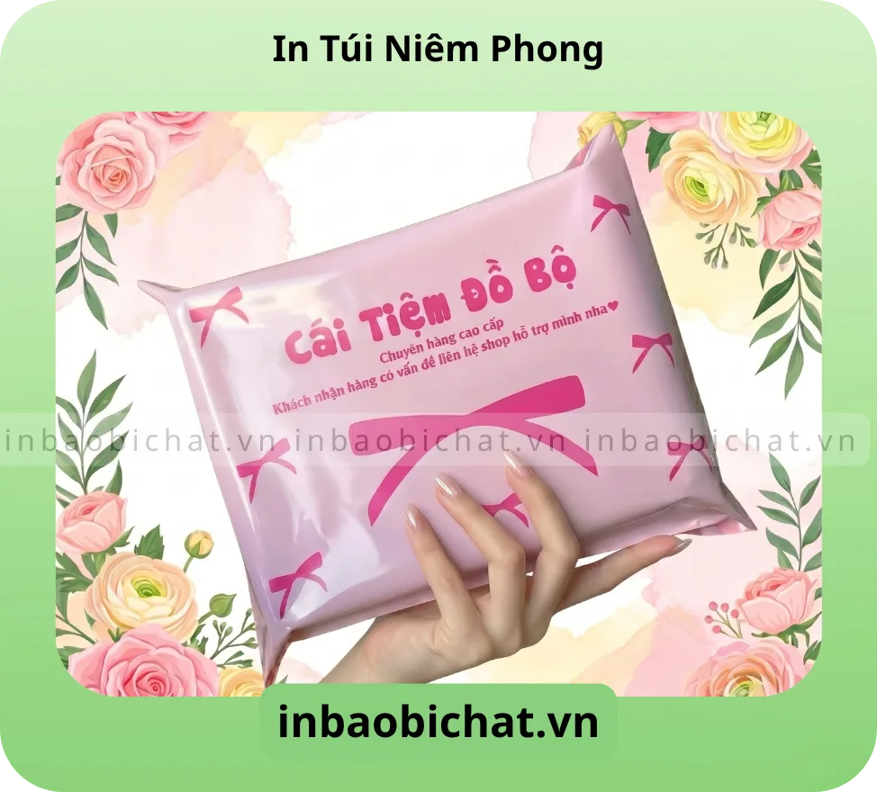 In túi đóng hàng niêm phong sắc nét cho shop quần áo nữ