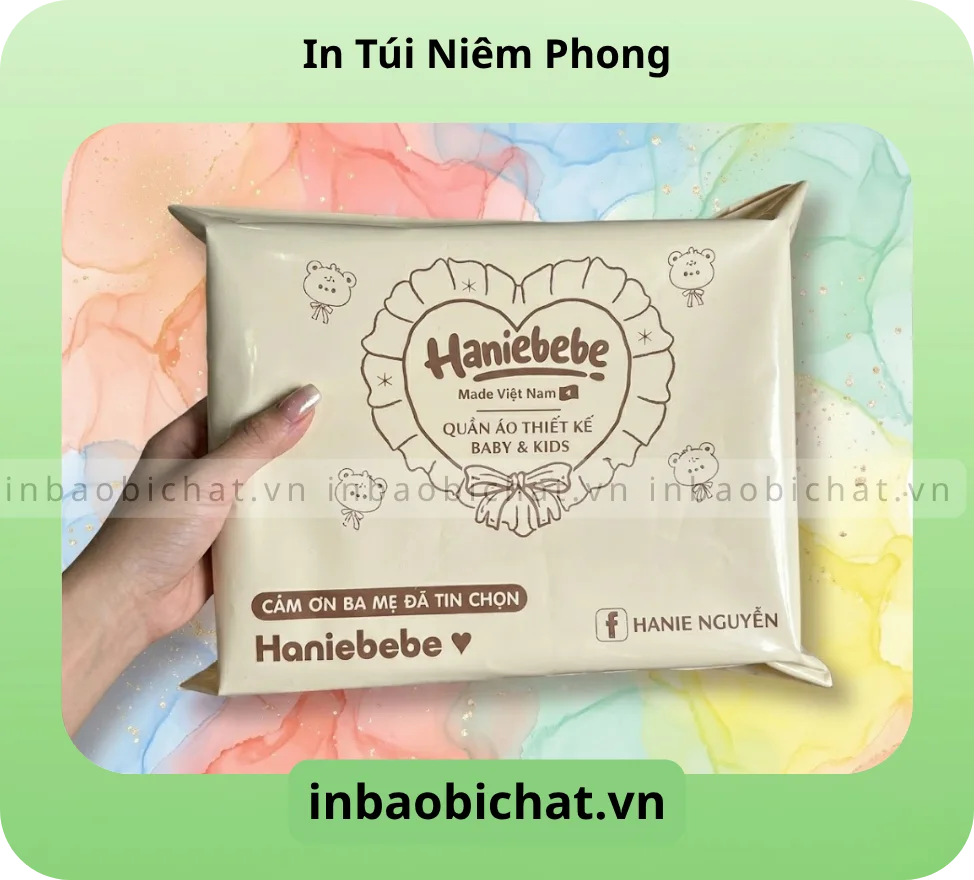 In túi niêm phong giá rẻ chất liệu PE dẻo dai cho shop đồ trẻ em