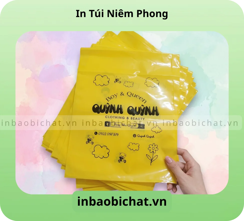 In túi niêm phong số lượng ít màu vàng nổi bật tối ưu chi phí