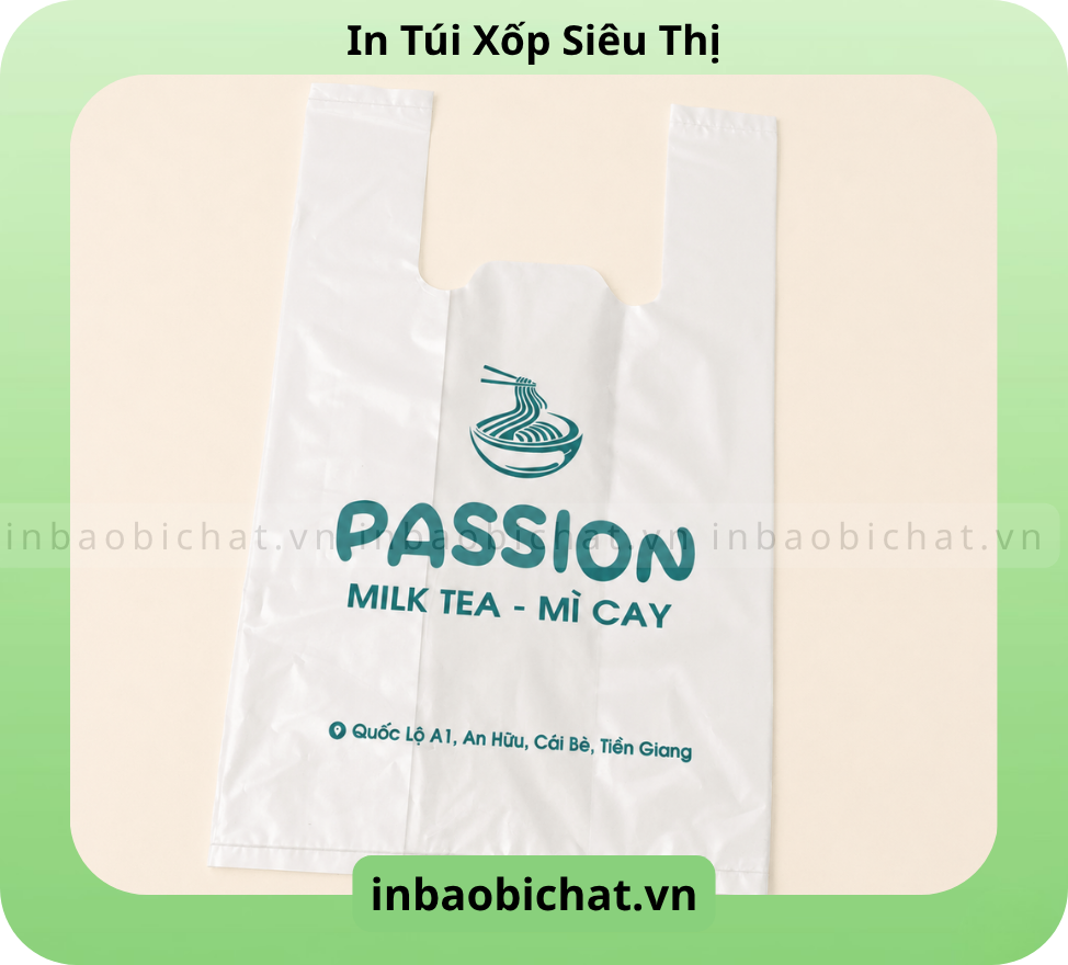 Số lượng nhận in túi xốp siêu thị tối thiểu từ 25kg/size/nội dung in