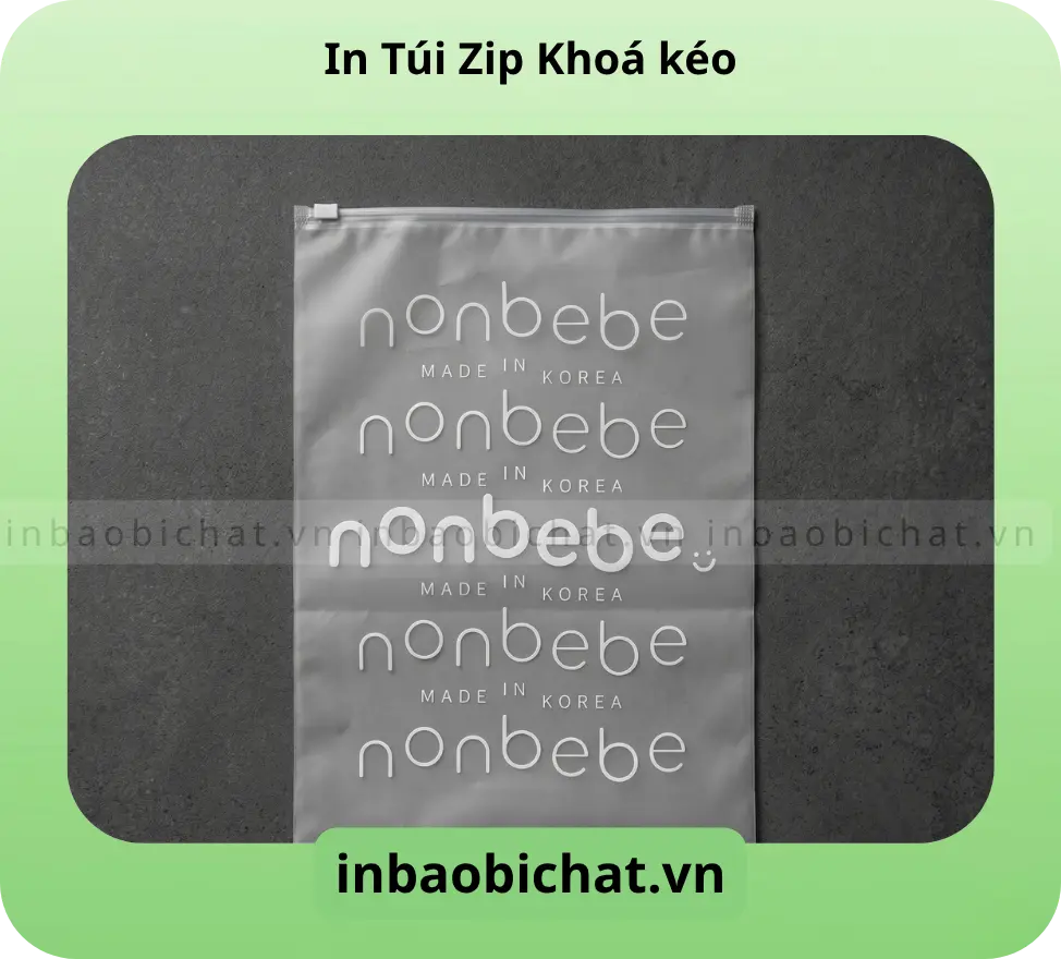 In logo thương hiệu 1 màu - 1 mặt - in màu trắng