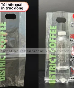Túi hột xoài in logo thương hiệu theo yêu cầu bằng phương pháp in trục đồng cho chuỗi cà phê, trà sữa, in số lượng lớn, giá rẻ