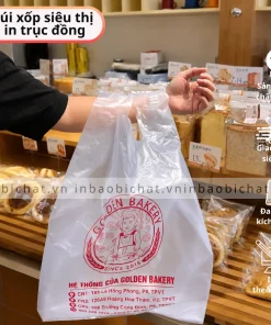 in túi xốp siêu thị trong cho cửa hàng thực phảm bánh ngọt bánh mì theo yêu cầu - in đẹp giá rẻ