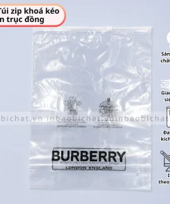 In túi zip khoá kéo đựng quần áo thời trang thuong hiệu, túi zip đựng quần áo thời trang, in túi zip đựng quần áo theo yêu cầu