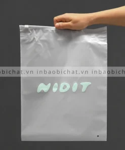 in túi zip khoá kéo cho thương hiệu , thời trang theo yêu cầu, in sô lượng lớn, giá sỉ rẻ HCM, túi zip đựng quần áo, túi zip lụa mờ