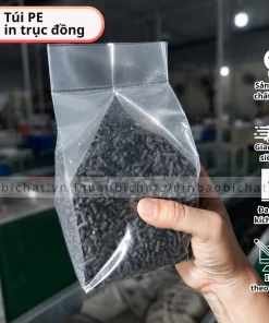túi pe trong xếp hông, túi pe trong xếp hông cắt ngang miệng, túi pe trong in trục đồng, túi pe trong in ống đồng