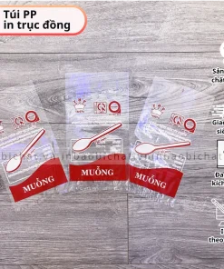 Chuyên in trục đồng túi PP đóng gói muỗng nhựa theo thiết kế yêu cầu in 2 màu 1 mặt, đa dạng kích thước, đẹp giá rẻ, In túi PP số lượng lớn giá rẻ, số lượng từ 200kg, túi PP đa dạng kiểu dáng, kích thước, in túi PP theo yêu cầu, công ty tnhh bao bì Ngọc Thành 0348255079